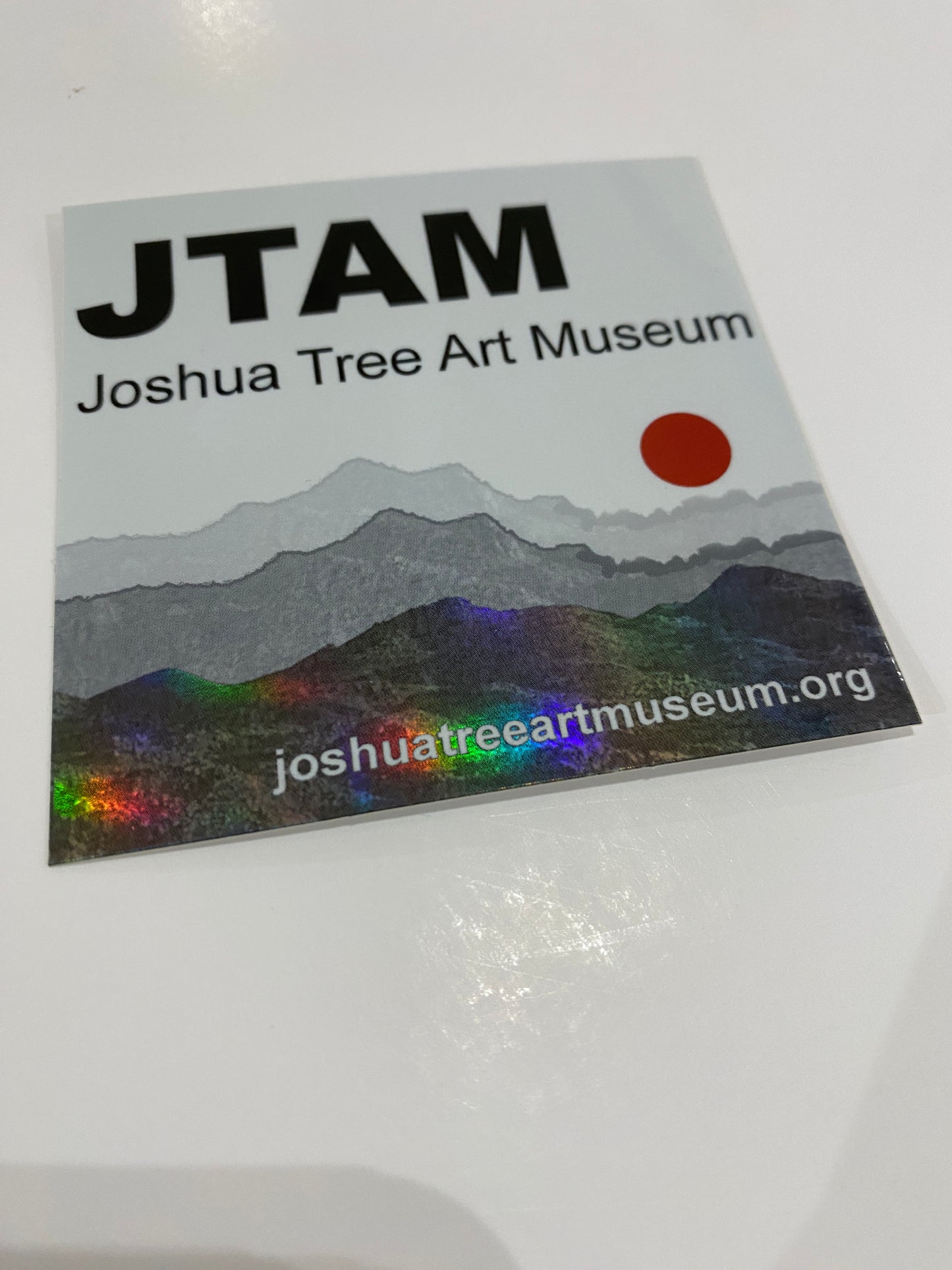 JTAM Joshua Tree Art Museum 3"X3" holographic sticker